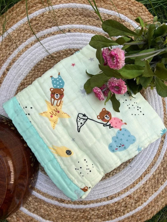Baby Muslin Dohar For Babies | 100% Cotton | 6 Layers