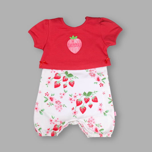 Rompers For Girls || 0-9M || 3757 - Red