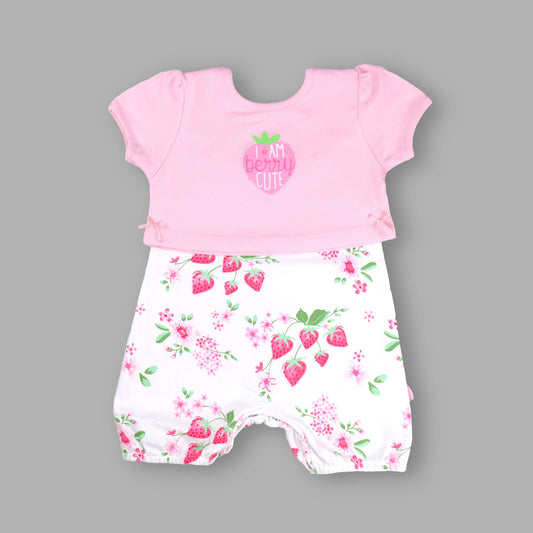 Rompers for Girls || 0-9 M || 3757 - Peach