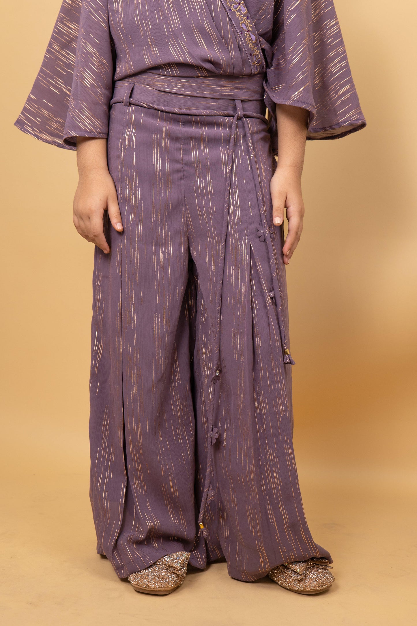 Purple Tone Girls Plazzo Set