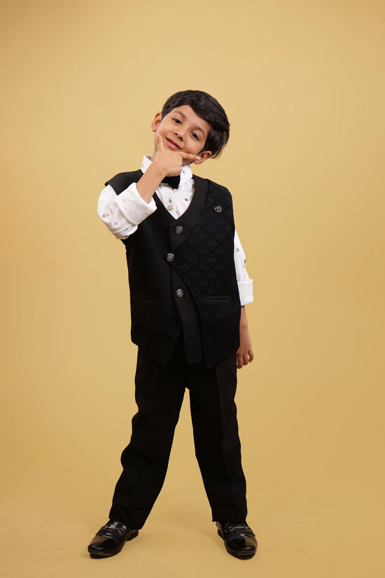 Black WaistCoat Sets For Boys