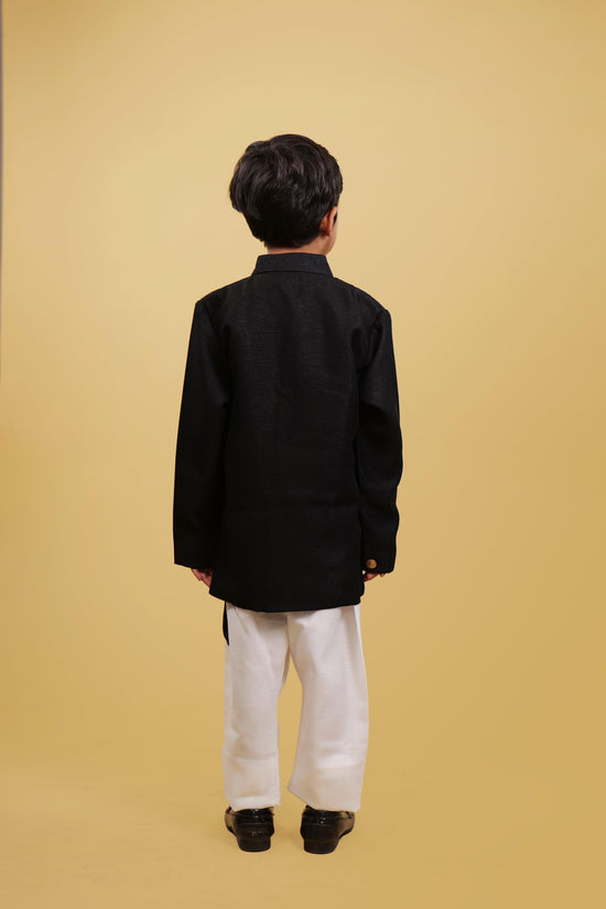Black Indo-Western Set For Boys