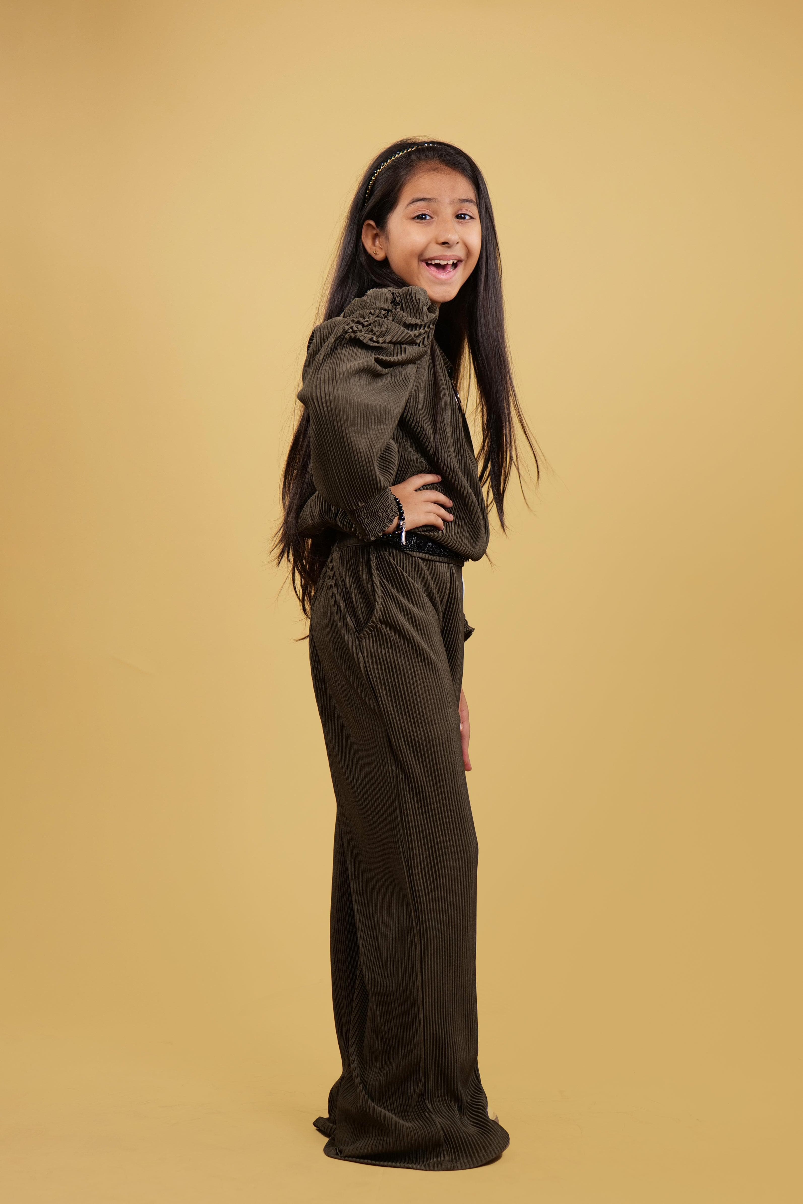 Olive Co-ord Sets For Girls