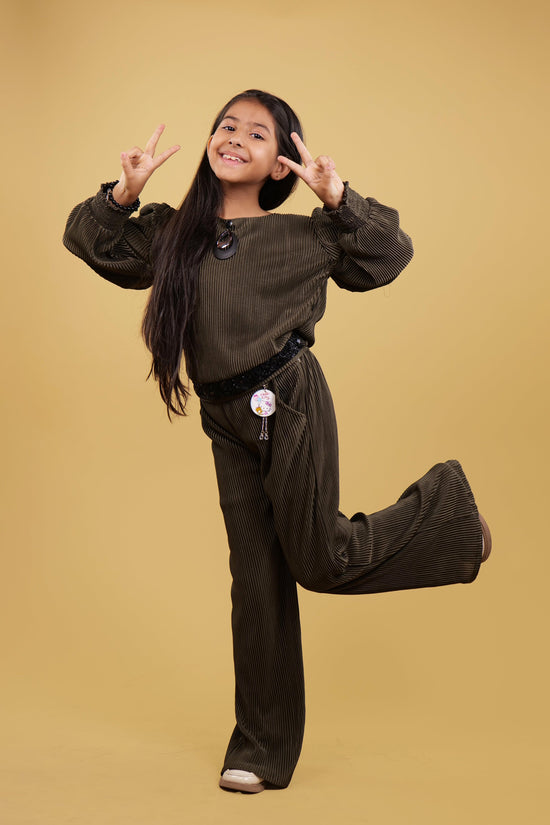 Olive Co-ord Sets For Girls