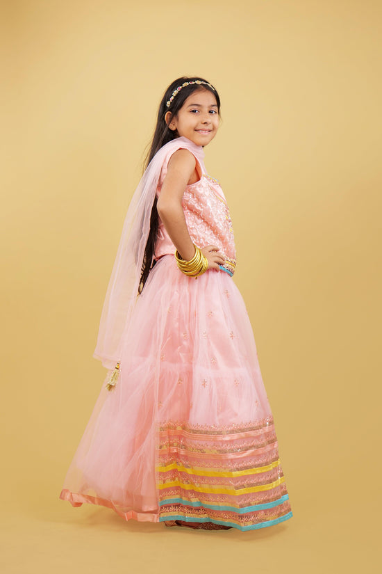 Pretty Pink Lehenga Choli For Girls