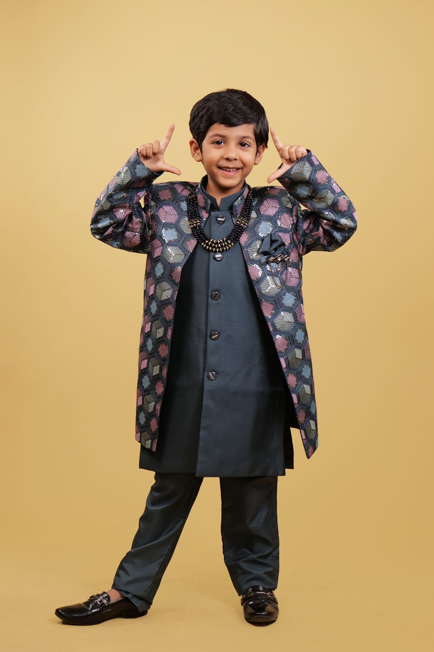Full Sleeves Embroidered Boys' Kurta Pajama