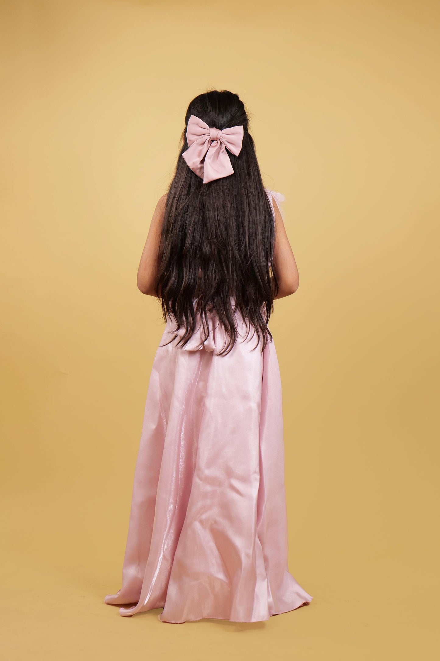 Shinny Peach Girls Western Gown