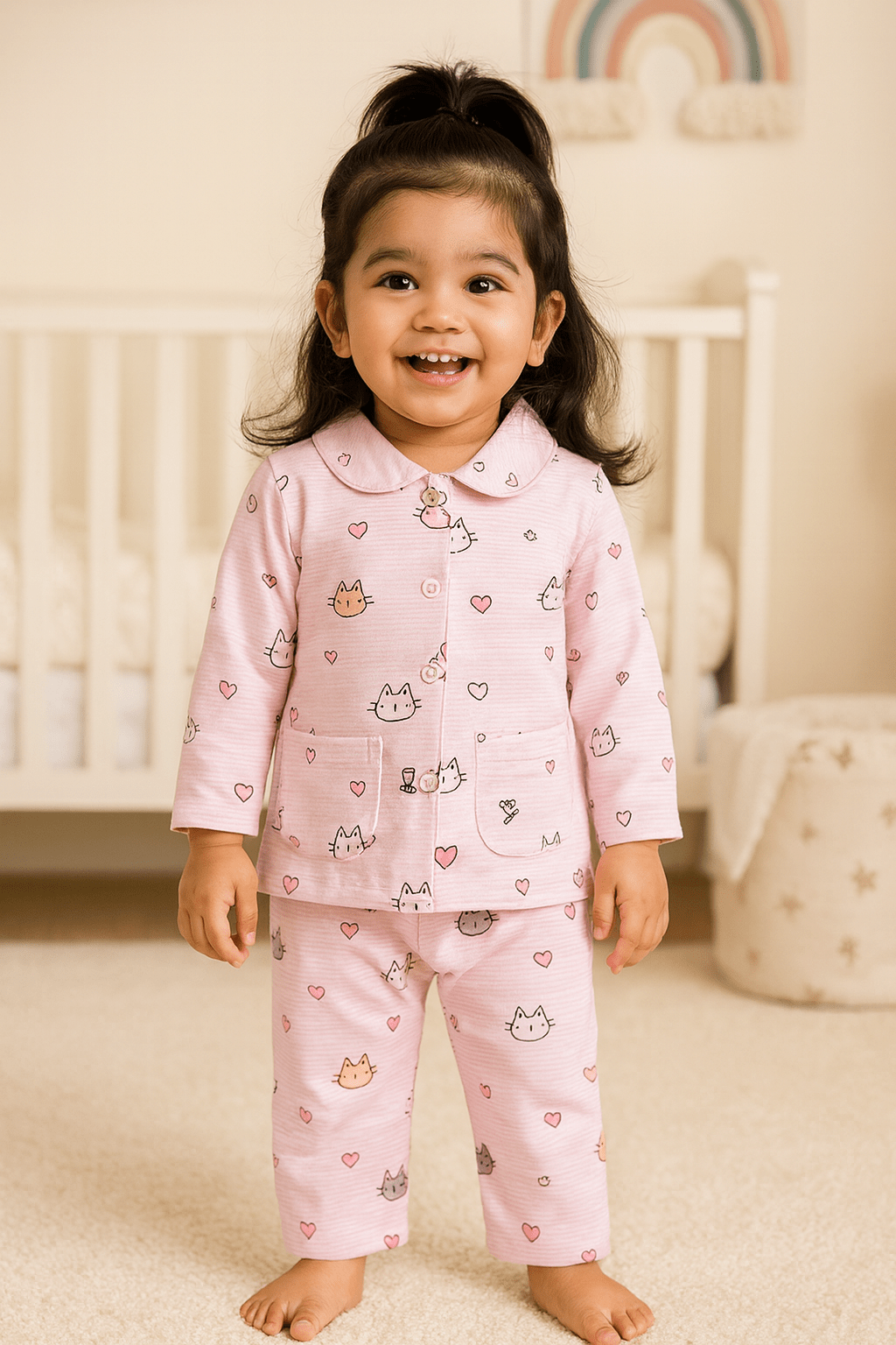 Night Suit For Girls | Full-Sleeves | Girls