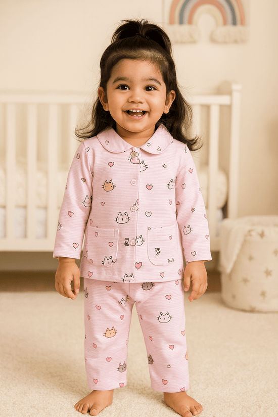 Night Suit For Girls | Full-Sleeves | Girls