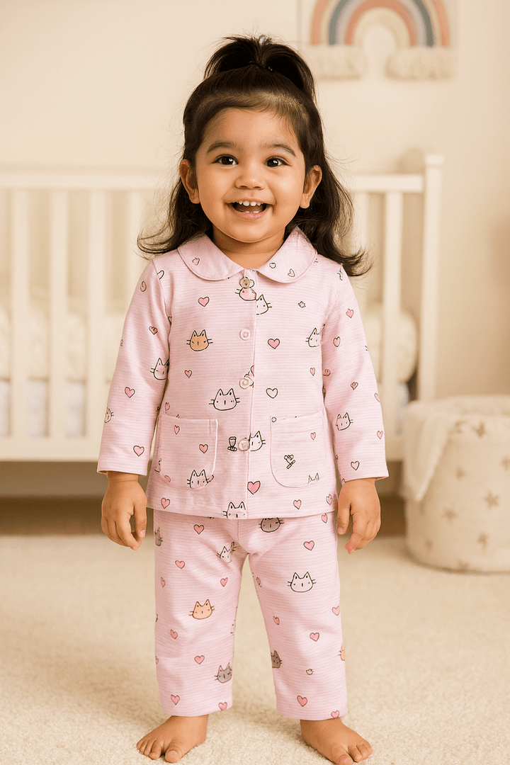 Night Suit For Girls | Full-Sleeves | Girls