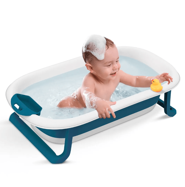 Folding Bath Tub For Baby With Drain Plug