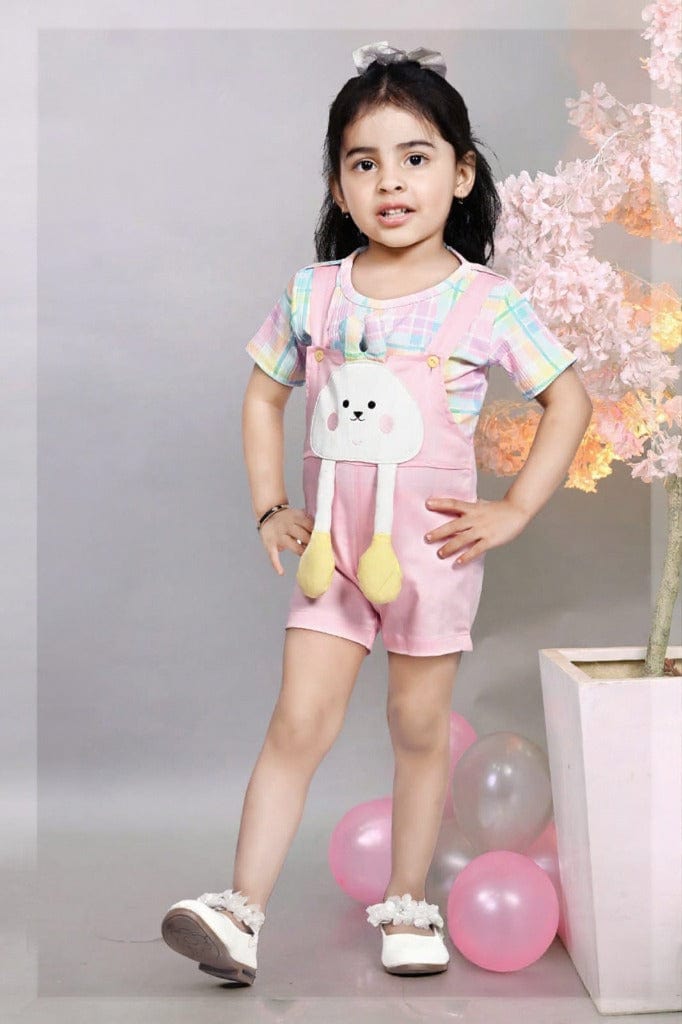 Dungaree For Girls | Soft & Lighweight | Aqua Green
