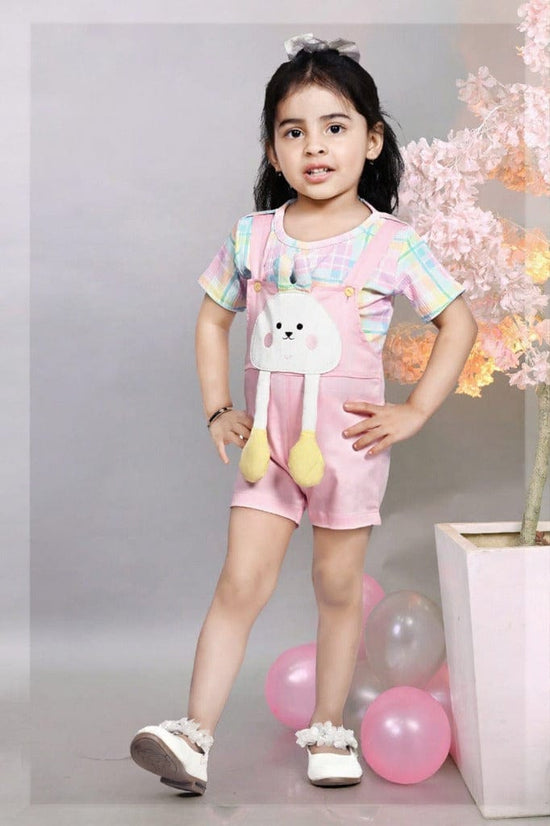 Dungaree For Girls | Soft & Lighweight | Aqua Green