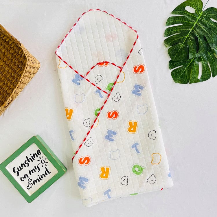 Soft Cotton Baby Blanket – Grey Rabbit Print Design