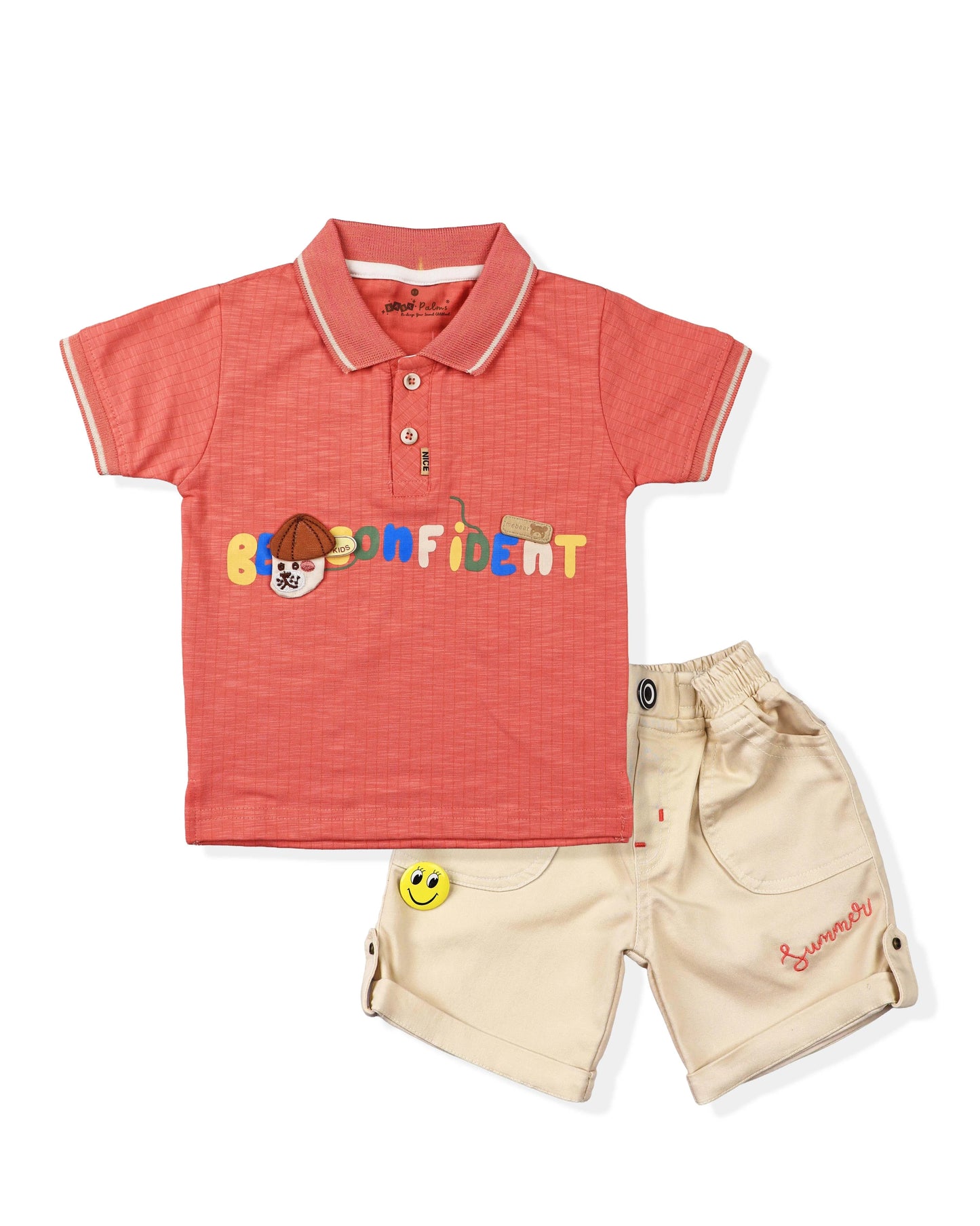 Clothing Sets For Boys | Collar Tshirts With Solid Shorts