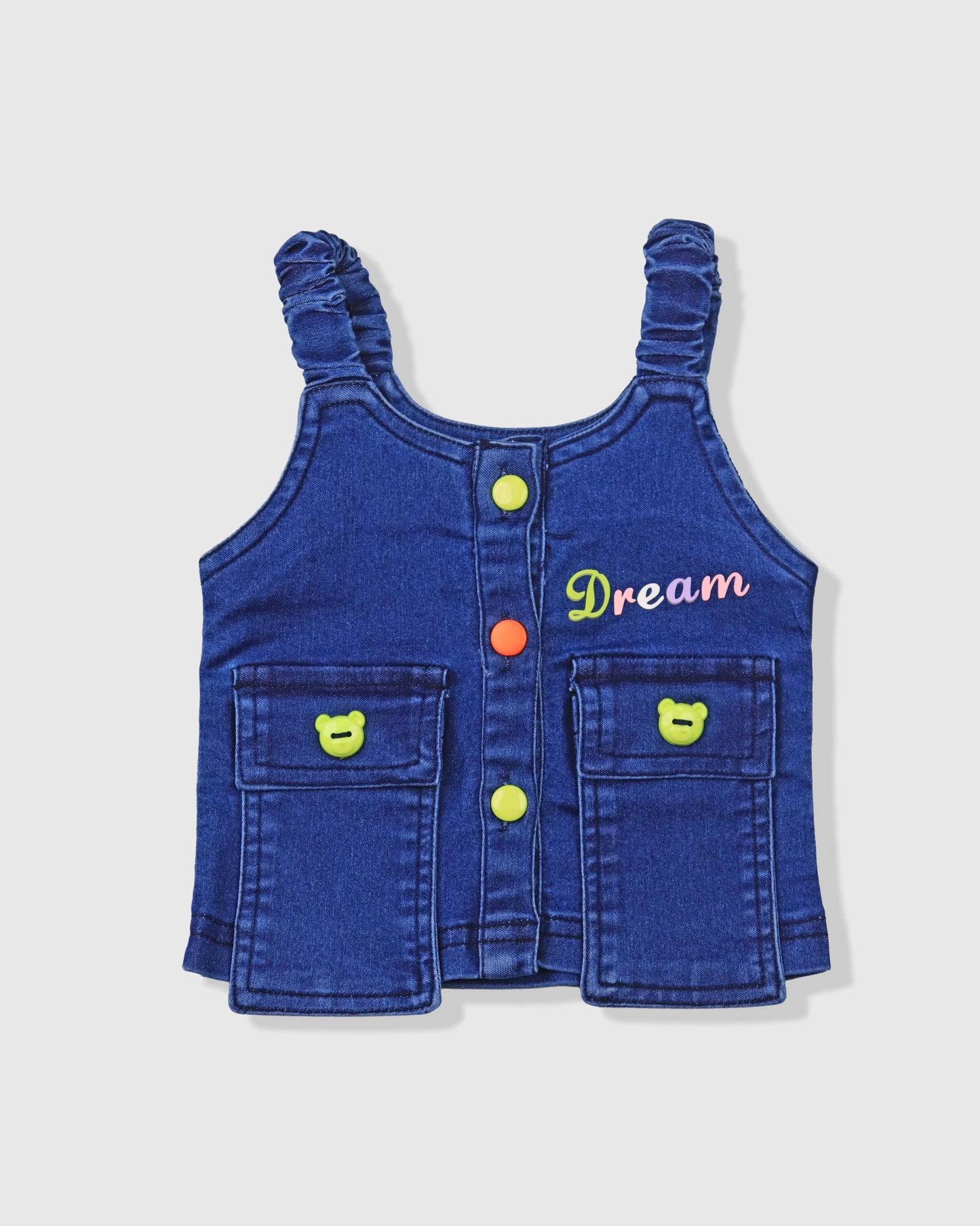 Clothing Sets For Girls | Sleevless top & Denim Shorts | Pack of 1