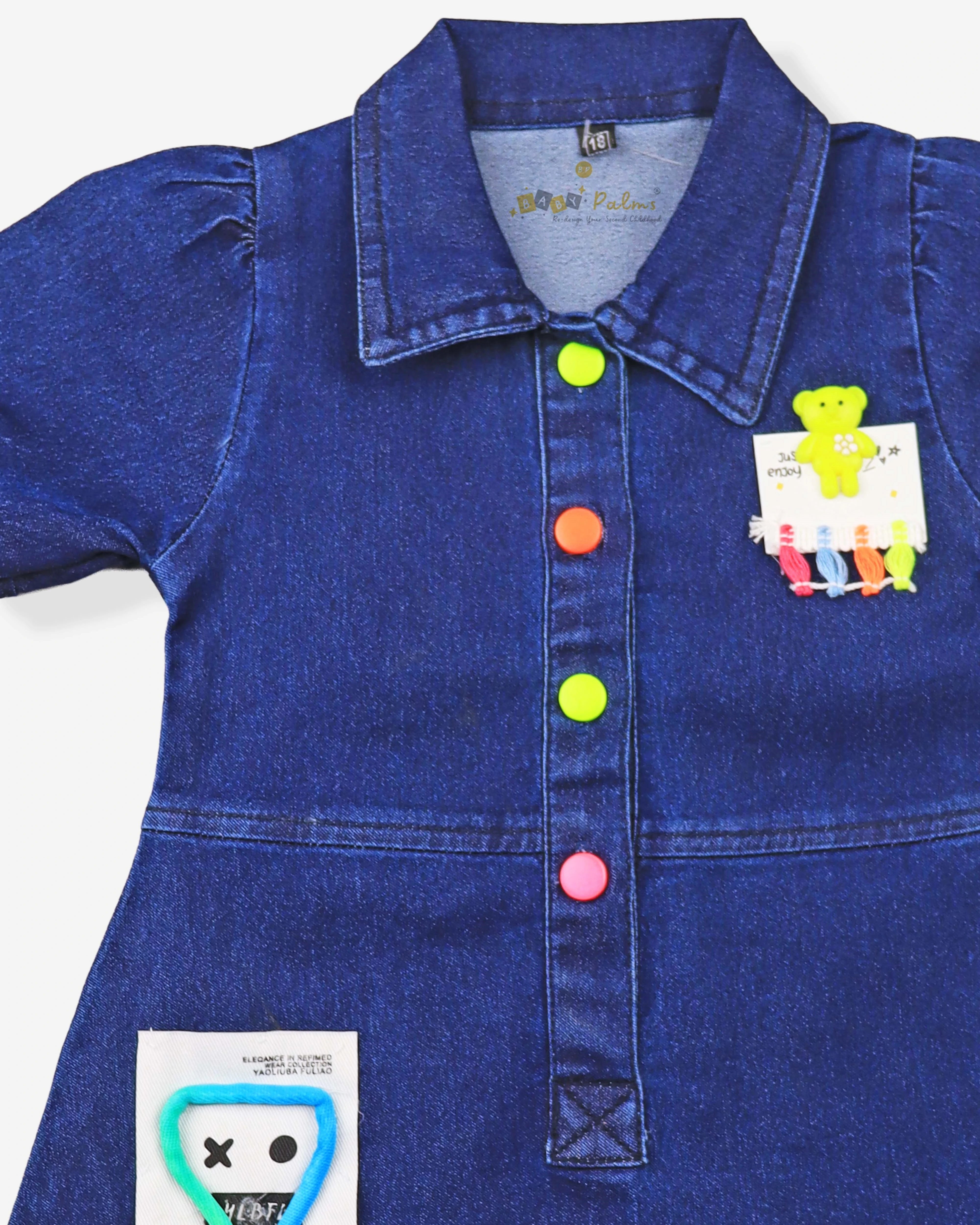 Frocks For NewBorn | Denim Frocks For Kids | Pack of 1