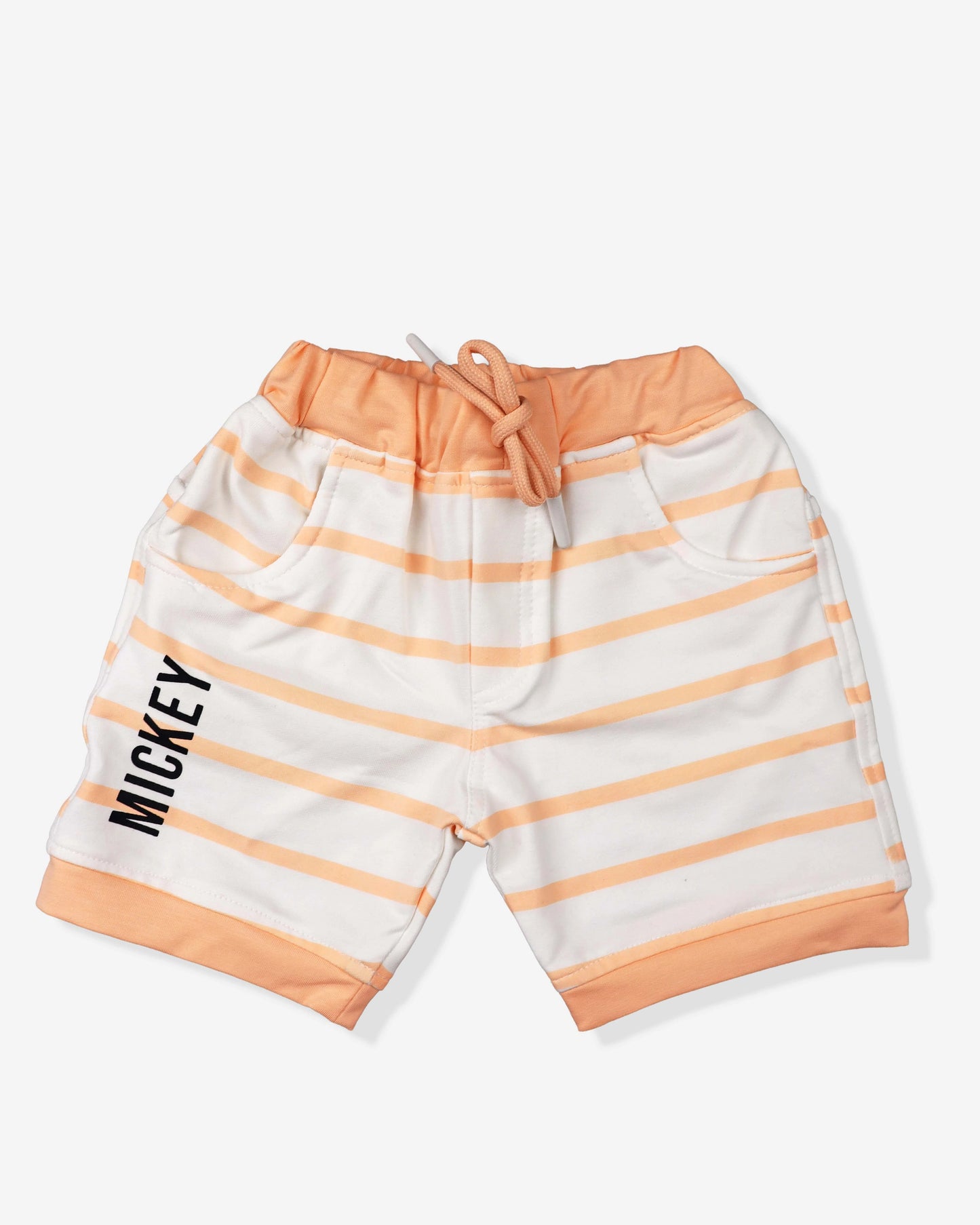 Peach Clothing Set For Boys | Soft & Comfy With Stripped Shorts