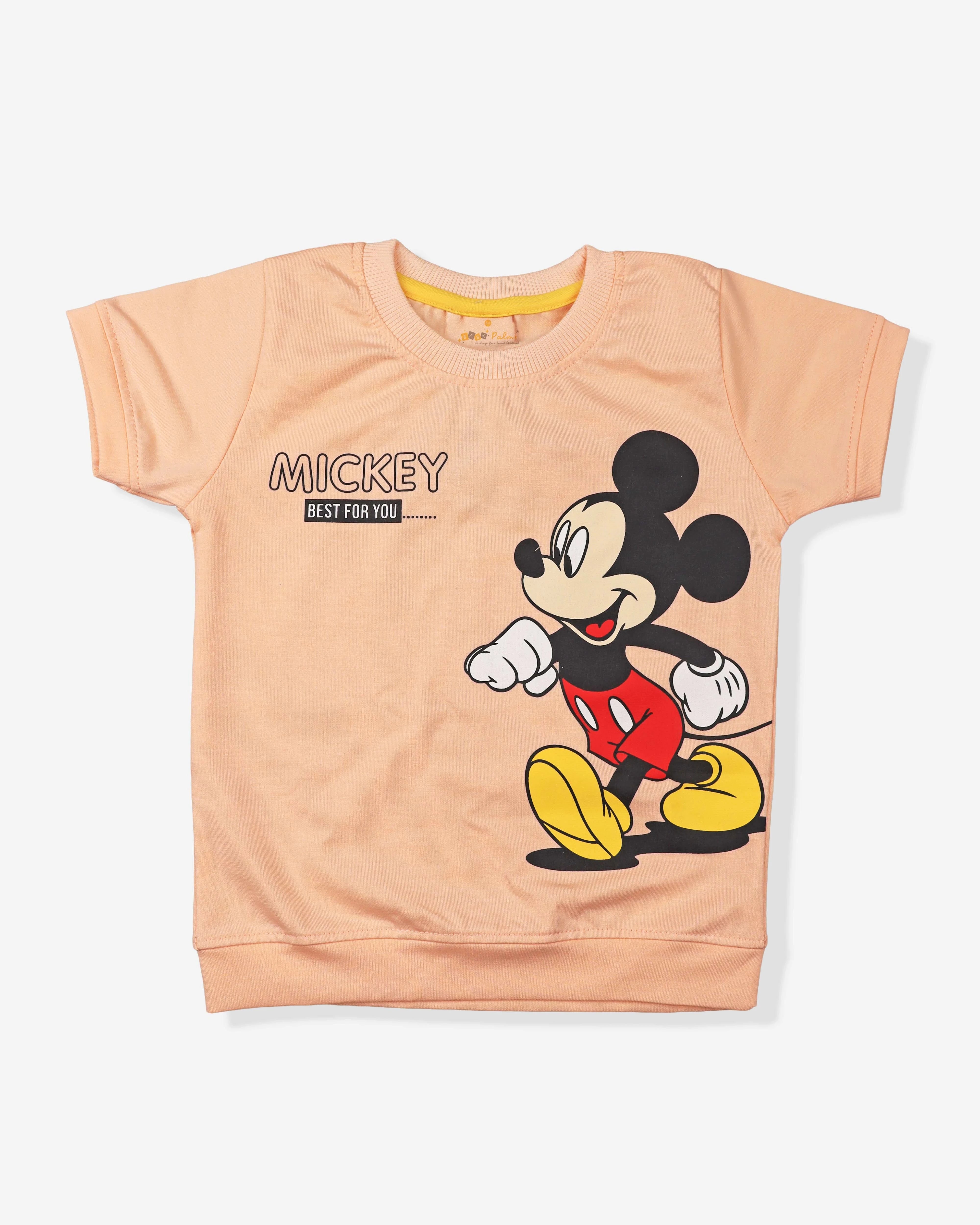 Peach Clothing Set For Boys | Soft & Comfy With Stripped Shorts