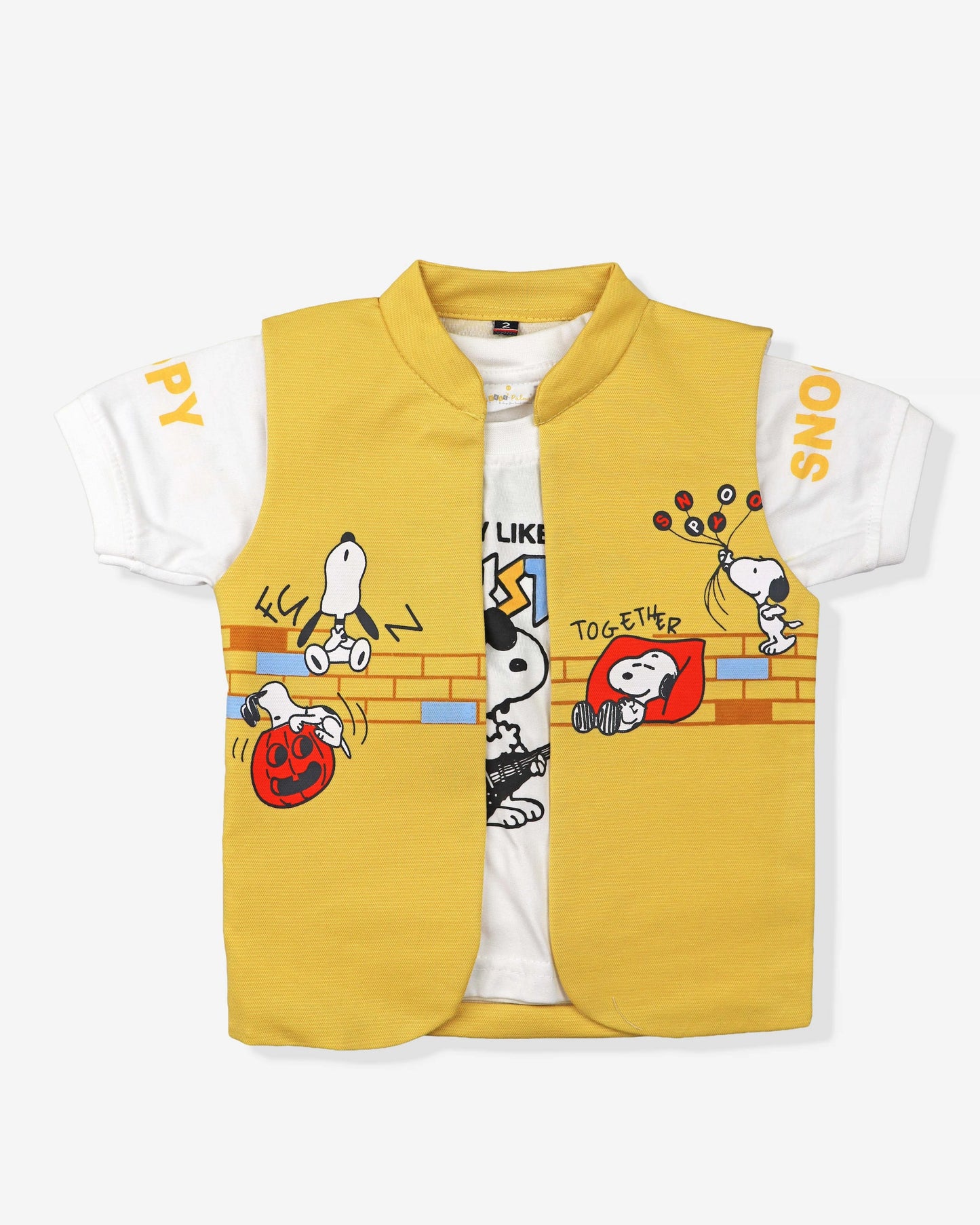 Clothing Sets For Boys With Yellow Mini Jacket