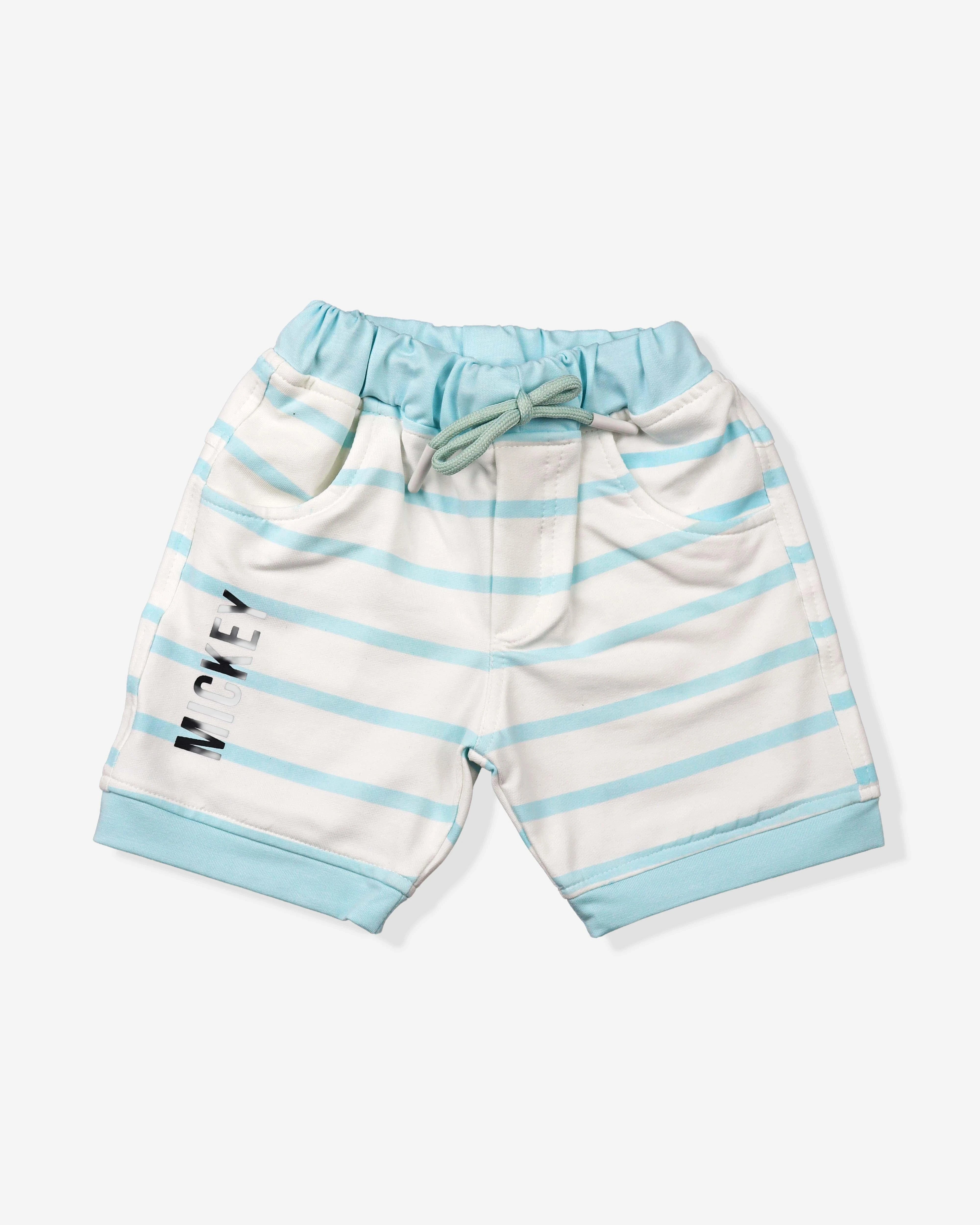 Peach Clothing Set For Boys | Soft & Comfy With Stripped Shorts