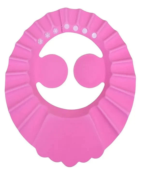Pink Adjustable Baby Shower Cap by The Little Lookers – No Tears Bath Time