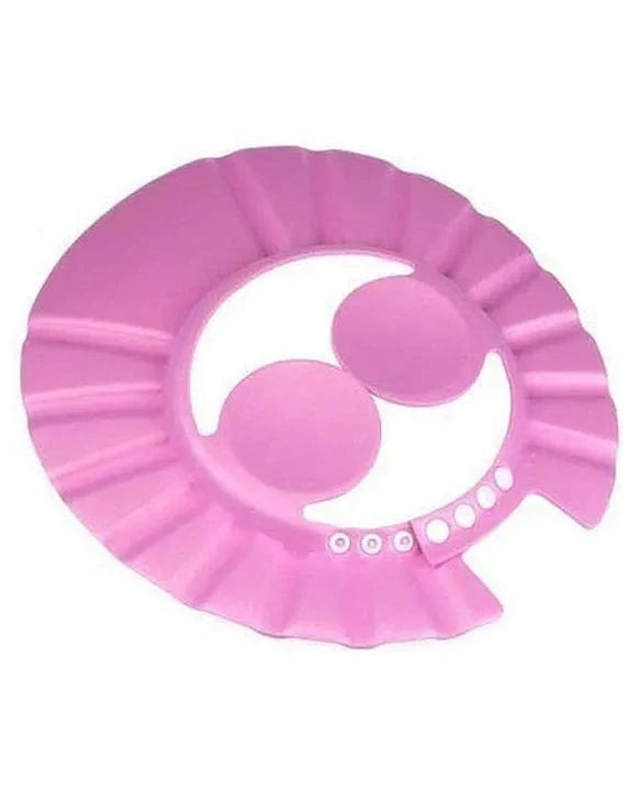 Pink Adjustable Baby Shower Cap by The Little Lookers – No Tears Bath Time