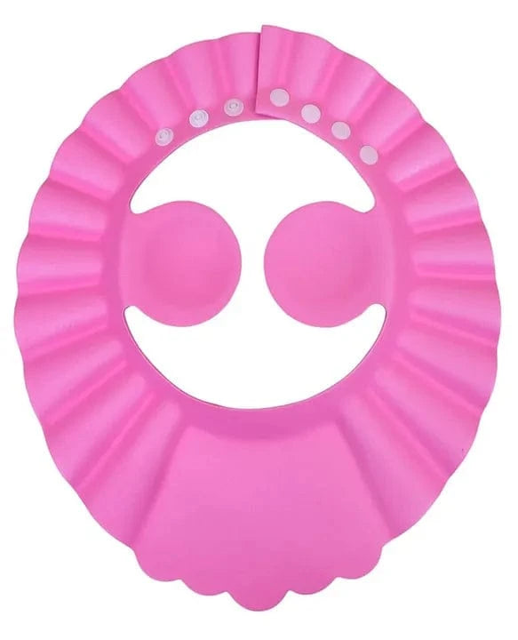 Pink Adjustable Baby Shower Cap by The Little Lookers – No Tears Bath Time