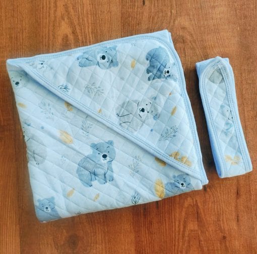 Newborn Hooded Quilted Envelope Wrap | Ultra-Soft & Warm by BabyPlams | Random Design