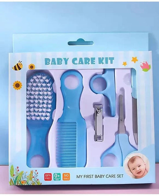 Blue Portable Baby Care Set – 6 Essentials for Newborns