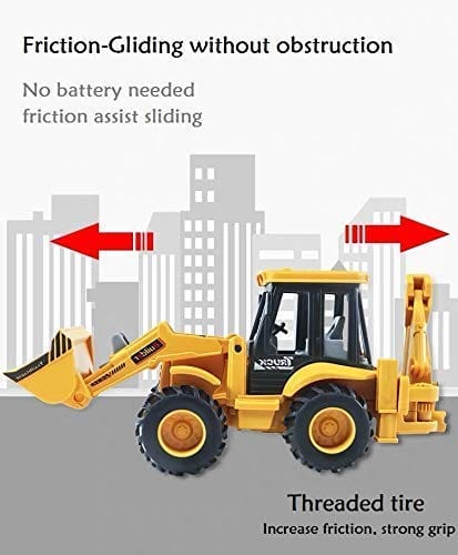 2 In 1 Bulldozer And Excavator Construction Toy For Kids