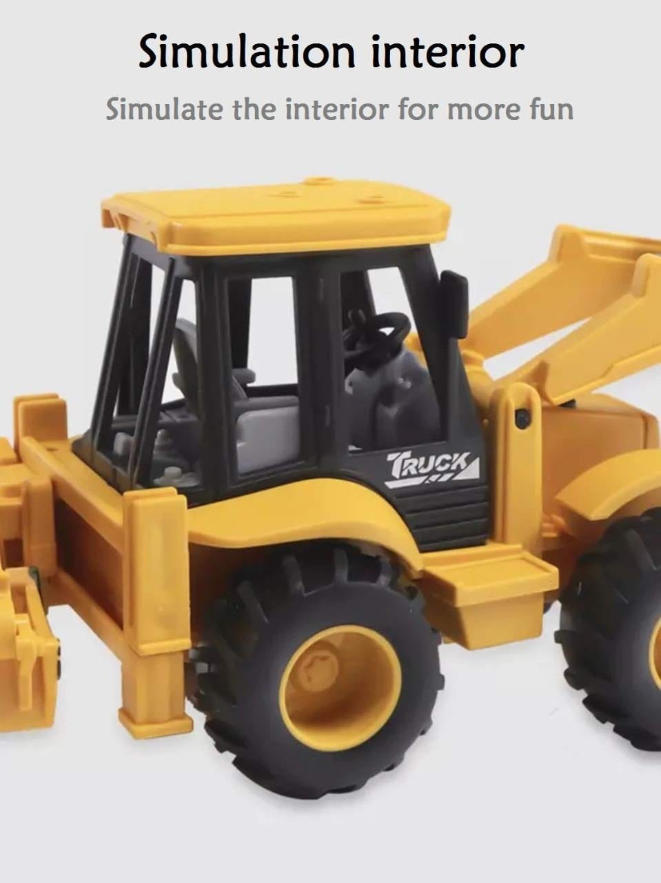 2 In 1 Bulldozer And Excavator Construction Toy For Kids