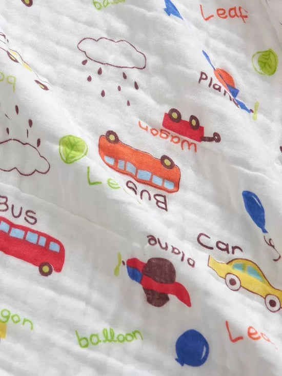 6 Layers Muslin Dohar For Newborn baby | 100% Cotton | Blue