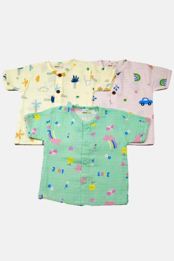 Muslin Clothing Sets For Babies | Ultra-Soft & Breathable | Pack of 3