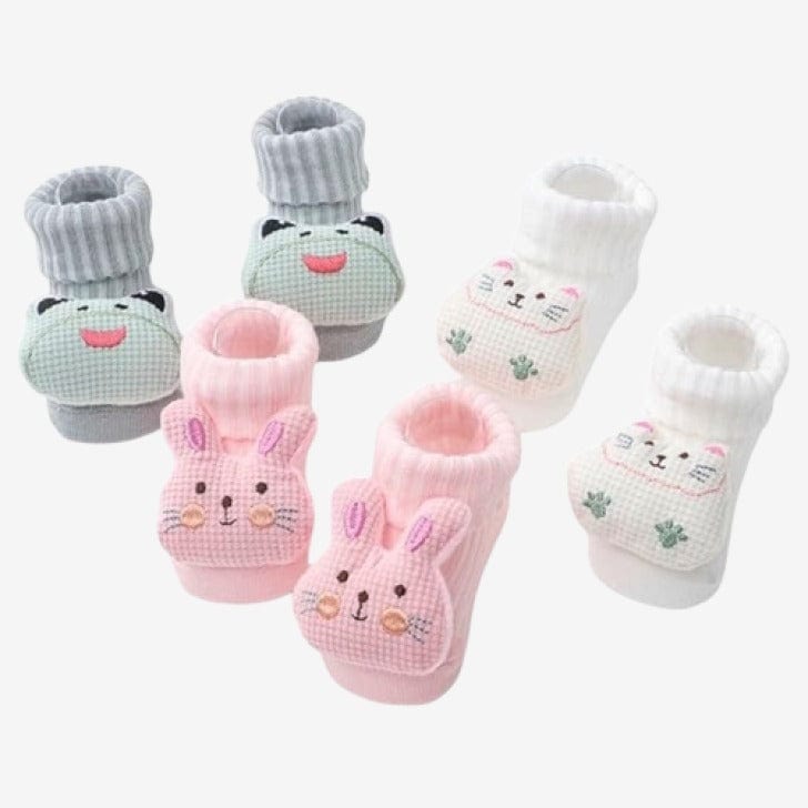 Fancy Cotton Socks For Newborn Babies | Multicolor | Unisex | Pack of 3