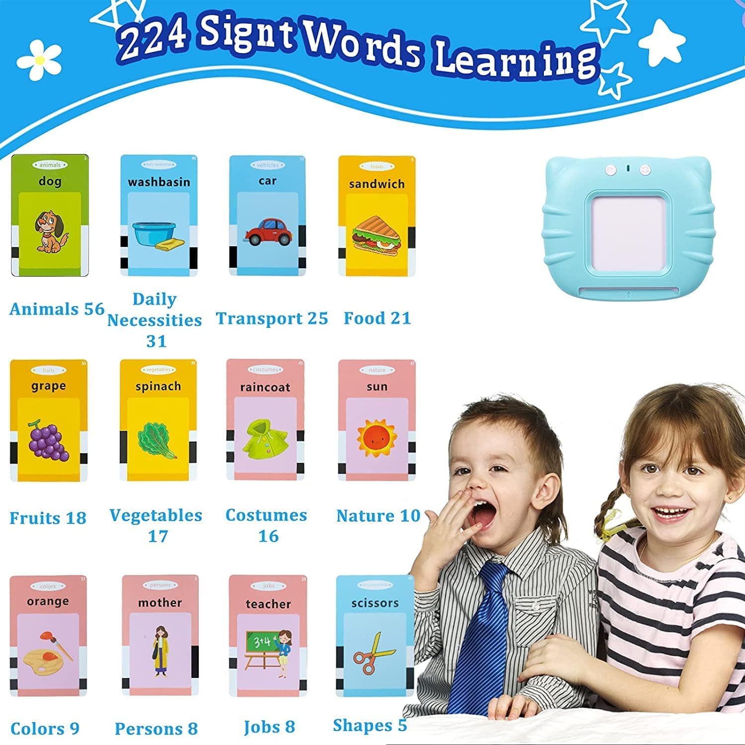 Talking Baby Double Sided Flash Cards