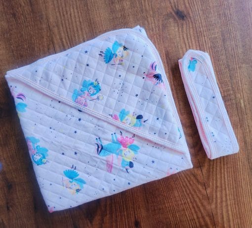 Newborn Hooded Quilted Envelope Wrap | Ultra-Soft & Warm by BabyPlams | Random Design