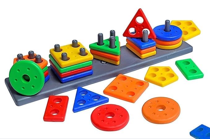 Sorting & Stacking Puzzle Blocks Toy | Colorful Geometric Angle Blocks Set For Kids