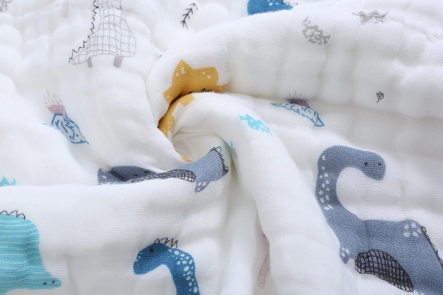 6 Layers Muslin Dohar For Newborn baby | 100% Cotton | Blue