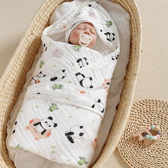 NewBorn Hooded Muslin Blankets | Unisex