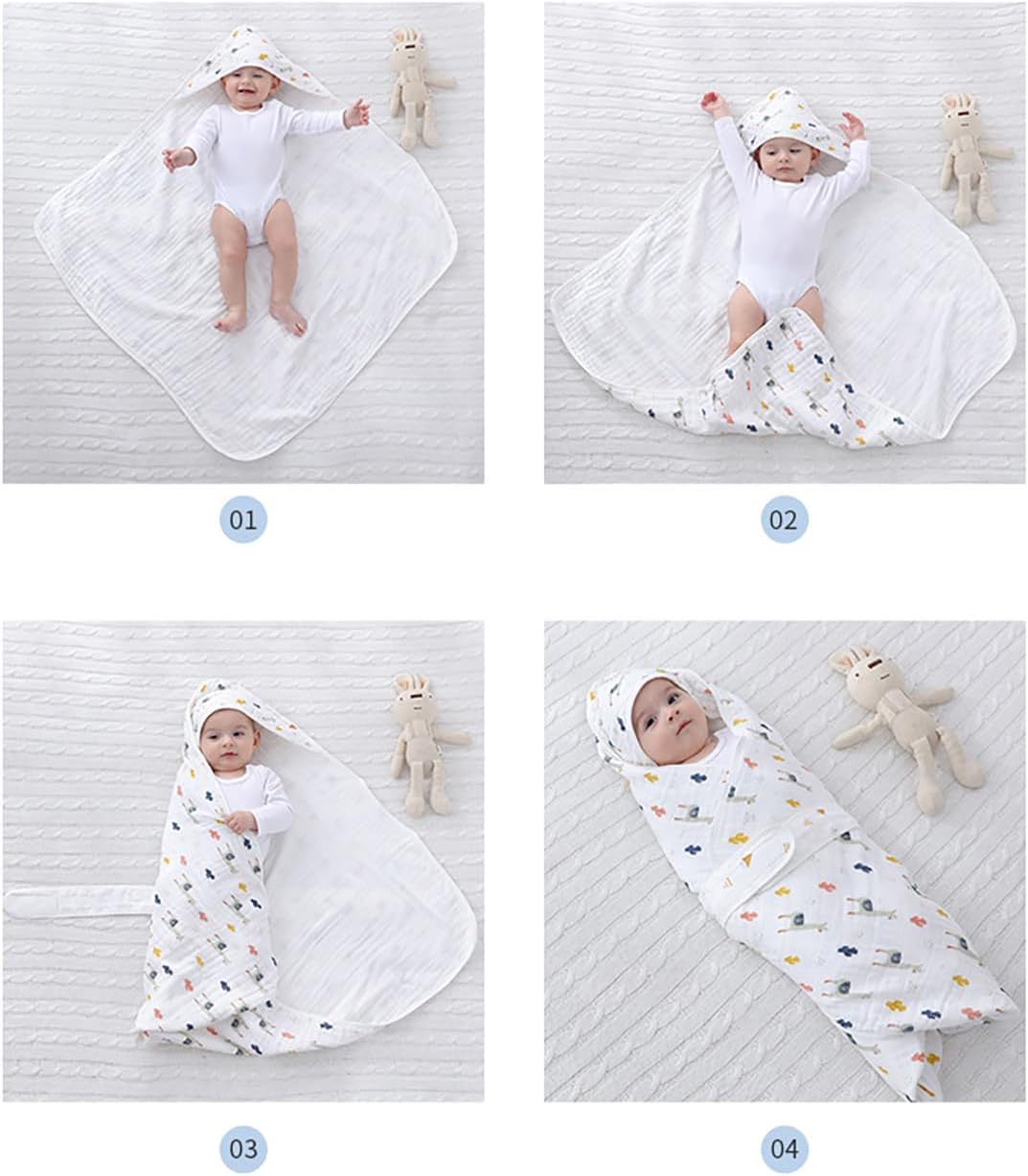 NewBorn Hooded Muslin Blankets | Unisex