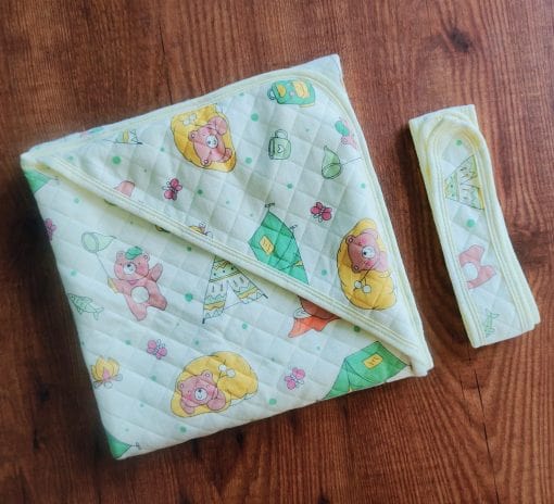 Newborn Hooded Quilted Envelope Wrap | Ultra-Soft & Warm by BabyPlams | Random Design