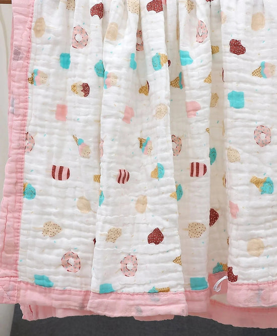 6 Layers Muslin Dohar For Newborn baby | 100% Cotton | Blue