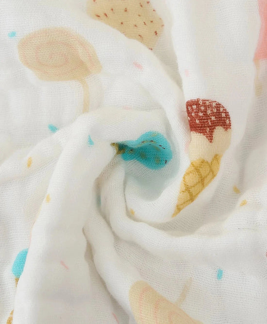 6 Layers Muslin Dohar For Newborn baby | 100% Cotton | Blue