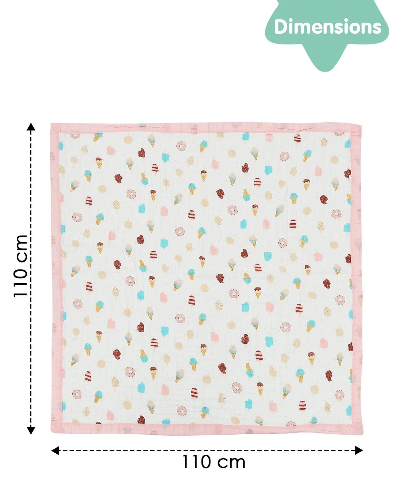 6 Layers Muslin Dohar For Newborn baby | 100% Cotton | Blue