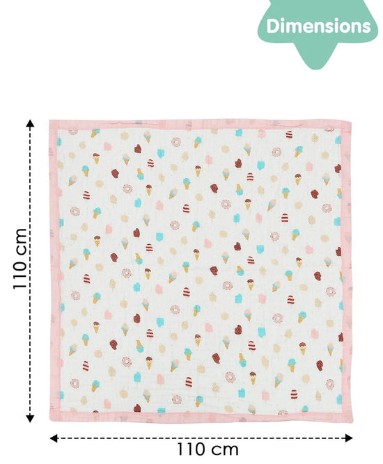 6 Layers Muslin Dohar For Newborn baby | 100% Cotton | Blue