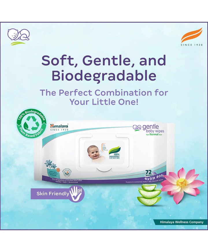 Himalaya Herbal Gentle Baby Wipes | 72 Pieces