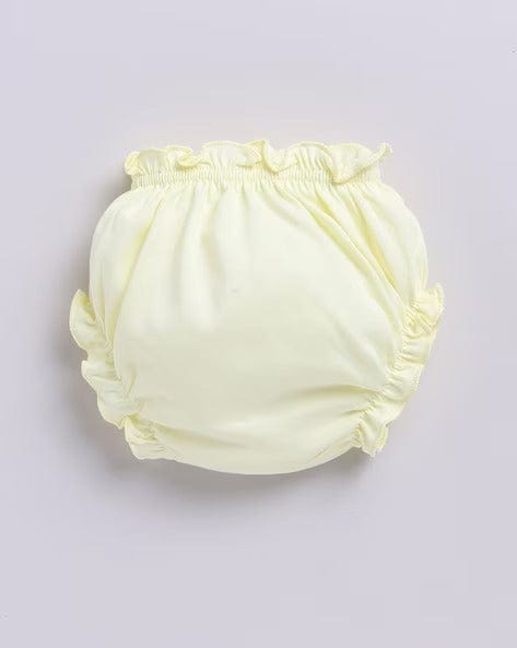 Yellow Floral Printed Frock For Girls