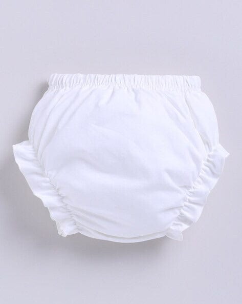 Striped White Frock For Girls