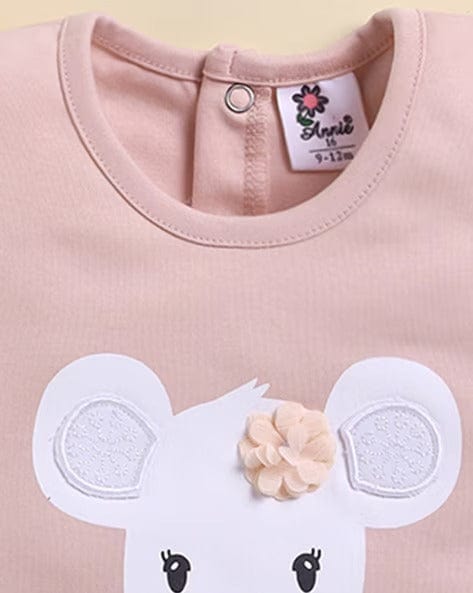 Brown Printed Clothing Sets For Girls